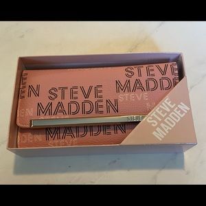 Brand new  Steve madden blush multi letters trifold wallet,
